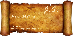 Jung Sára névjegykártya